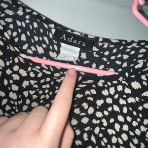 Adara Black and Cream Patterned Top